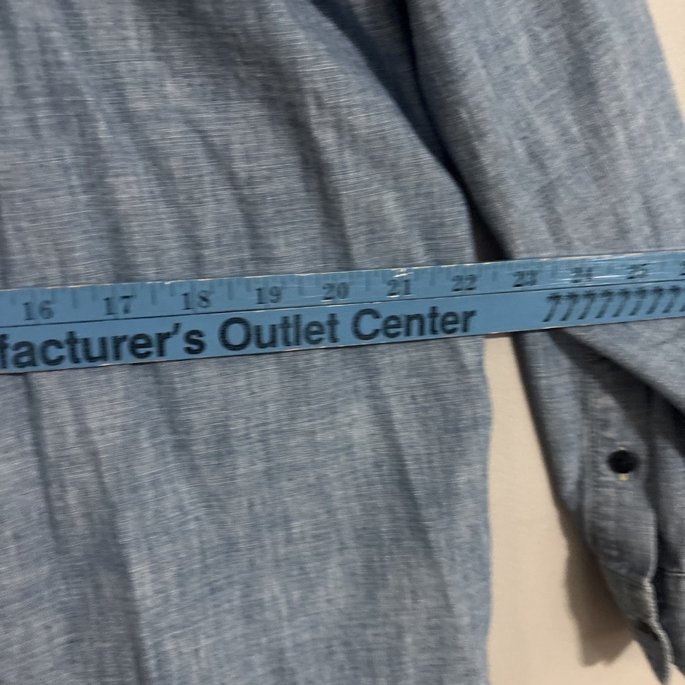 Lauren by Ralph Lauren Womens Chambray Blouse Dress‎ Blue Sz Large Button Down - Picture 9 of 10